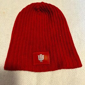 Indiana Hoosiers red beanie.